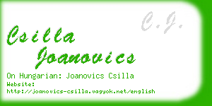 csilla joanovics business card